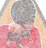 Uhura's Trouble with Tribbles - Star Trek TOS Micrography Print (11"x14")