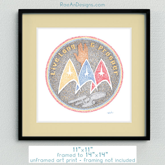 Live Long & Prosper - Star Trek TOS Micrography Print (11
