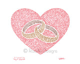 Rings of Love - Wedding Rings Micrography Print (8"x8" or 8"x10")