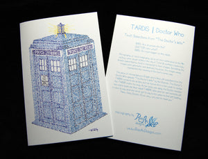 Greeting Card: TARDIS - Doctor Who Micrography Card