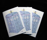 Greeting Card: TARDIS - Doctor Who Micrography Card