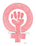 Feminist Symbol - Carol Hanisch "The Personal is Political" Micrography Print (8"x10")