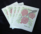 Greeting Card: Pomegranates Micrography