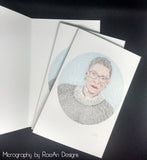Greeting Card: Ruth Bader Ginsburg - RBG Micrography Card