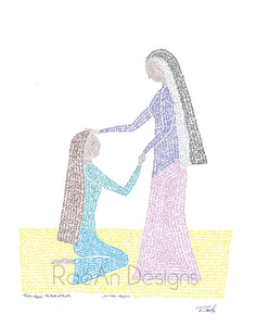 Ruth & Naomi: Micrography Print (11"x14")