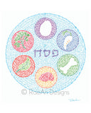 Seder Plate I - Passover Micrography Print (8"x10")