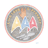 2-Print Bundle: Live Long & Prosper + Uhura's Trouble with Tribbles - Star Trek TOS Micrography Prints